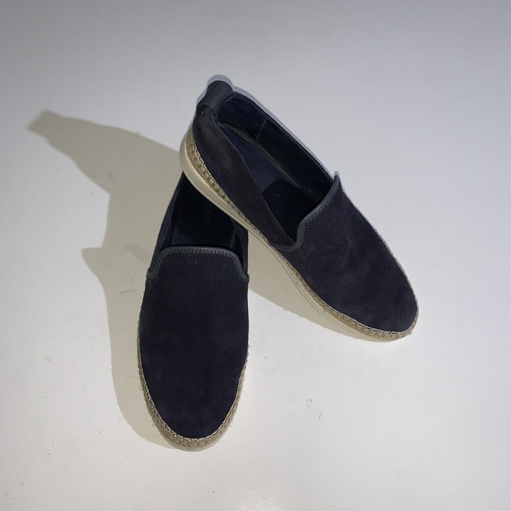 Vince Shoes Womens 9 Blue Suede Espadrille Slip On Flats Casual Comfort EU 39